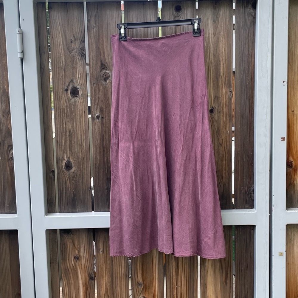 Zara Satin Midi Skirt